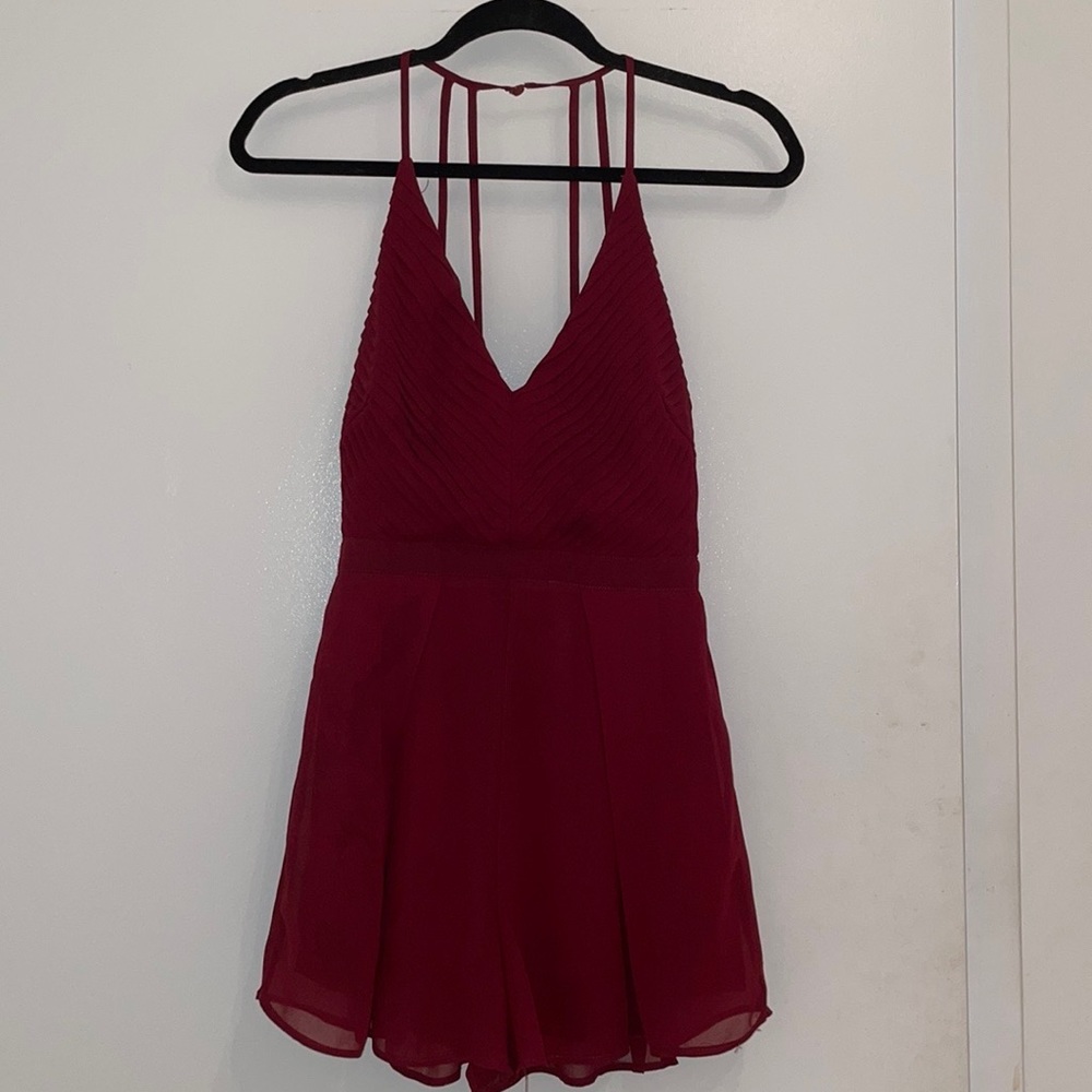 Burgundy romper